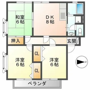 アベニール【102号室】の間取り