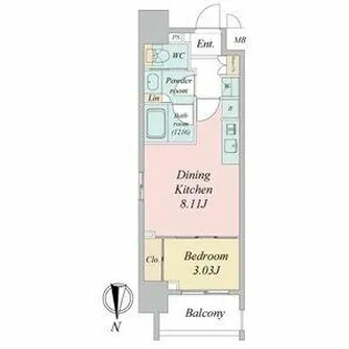 リヴシティ泉【1102号室】の間取り