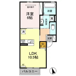 コンフォート西京極【1階】の間取り