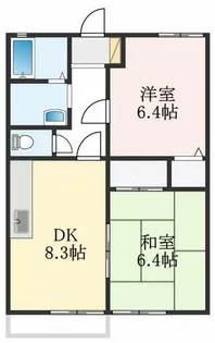 リバティ浜寺【1階】の間取り