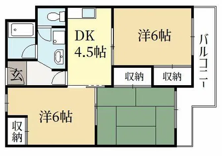 コーポラス大洋向島【3E号室】の間取り
