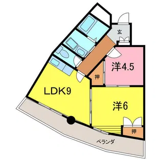 ジュネス保田3【2階】の間取り