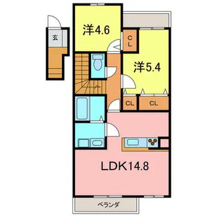 グランシャリオ【2階】の間取り