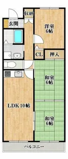 ペーンヴィラージュ【1階】の間取り