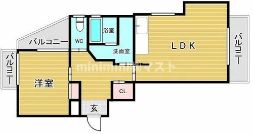 シティーライフ帝塚山【5階】の間取り