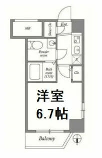 SERENiTE本町reflet【10階】の間取り