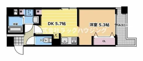 ノバ四ツ橋三番館【4階】の間取り