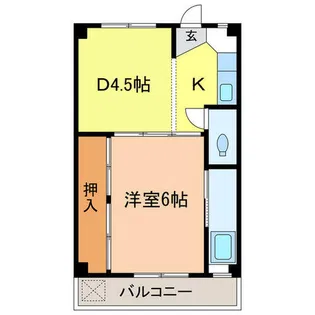 ビレッジハウス木戸 5号棟【2階】の間取り