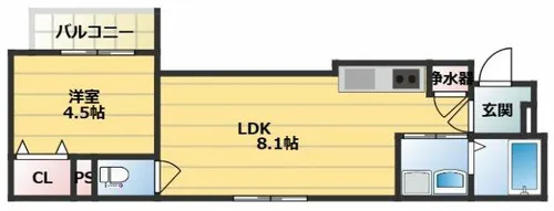 girasol kadoma【1階】の間取り