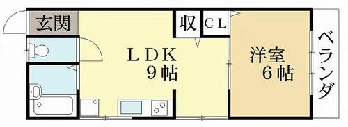 神明台ハイツ【3階】の間取り