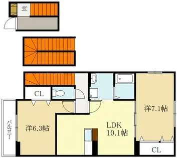 サンタ・シーマ【3階】の間取り