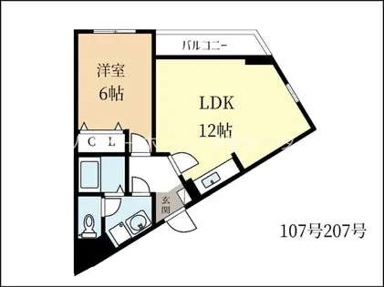 京都府城陽市平川指月【アパート】の間取り