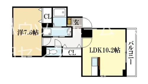 京都府城陽市長池北清水【アパート】の間取り