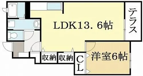 ロマニーヒロノⅡ【1階】の間取り