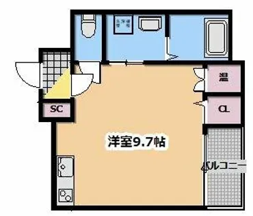 パシフィック千林【3階】の間取り