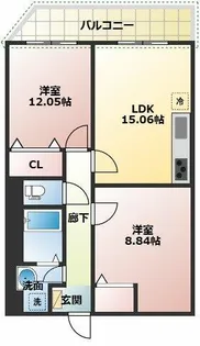 リアライズ今里南【5階】の間取り