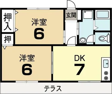 リバティフジムラ【1階】の間取り