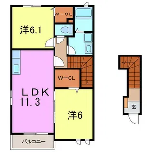 さくらB【2階】の間取り