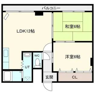 サンハイム大谷地【406号室】の間取り