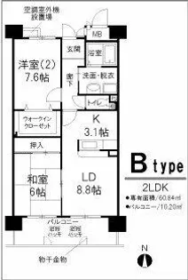 メイビスタ大淀【8階】の間取り