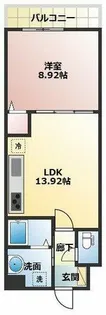 リアライズ今里南【4階】の間取り