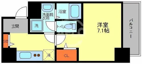 アドバンス上町台シュタット【10階】の間取り