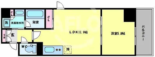 レジデンストレゾールデュー【2階】の間取り