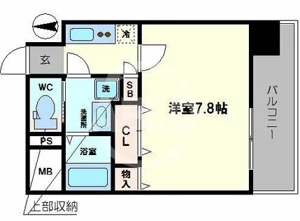 ミラージュパレス難波東レジデンス【10階】の間取り