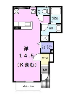 Cotton Hills【102号室】の間取り