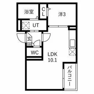 Jack inakamiⅠ【1階】の間取り