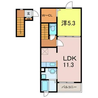 メゾン・ド・クレール【2階】の間取り