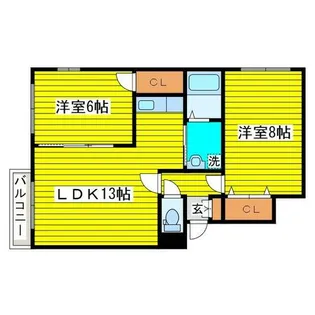 北海道札幌市東区北二十三条東20丁目【アパート】の間取り