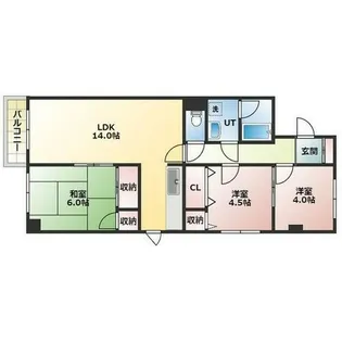 北海道札幌市白石区北郷五条7丁目【マンション】の間取り