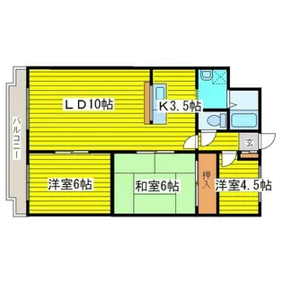 北海道札幌市東区北二十一条東10丁目【マンション】の間取り