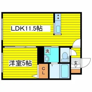 北海道札幌市東区北二十五条東14丁目【マンション】の間取り