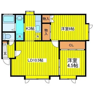 北海道札幌市東区北二十二条東22丁目【アパート】の間取り