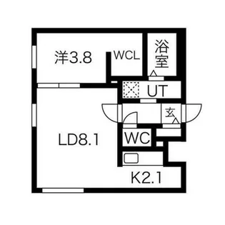 北海道札幌市東区本町一条1丁目【マンション】の間取り