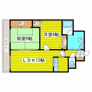 北海道札幌市東区北三十三条東8丁目【マンション】の間取り