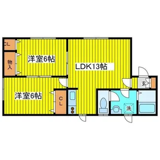 北海道札幌市東区本町一条7丁目【アパート】の間取り