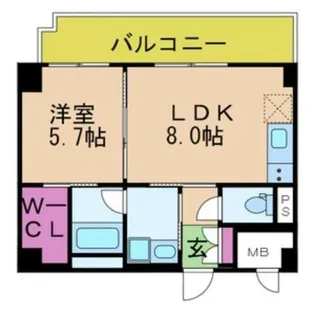 ラ テール南塚口【2階】の間取り