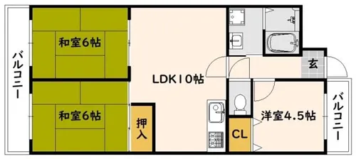 ヨシダビル【2階】の間取り