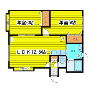 ハイツ元町【1階】の間取り