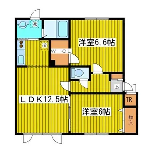 ボヌール21A【1階】の間取り