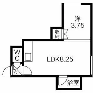 北海道札幌市東区北二十七条東2丁目【アパート】の間取り