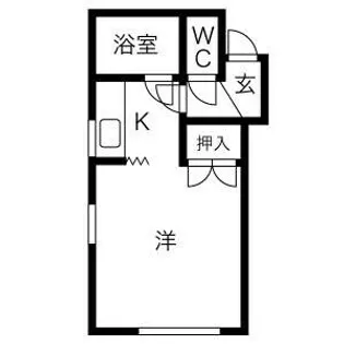ヒュース北32A【202号室】の間取り