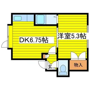 北海道札幌市東区北十九条東2丁目【アパート】の間取り