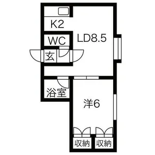 北海道札幌市東区伏古七条2丁目【アパート】の間取り