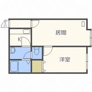 ゴールドリバー【202号室】の間取り