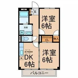 メゾンプチシャトー出口B館【108号室】の間取り