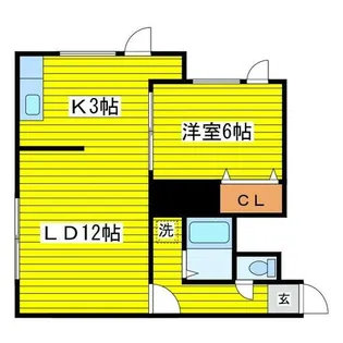 北海道札幌市東区北十四条東2丁目【アパート】の間取り
